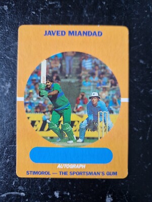 JAVED MIANDAD (Pakistan) 89-90 Scanlens Stimorol Karte 62 von 84