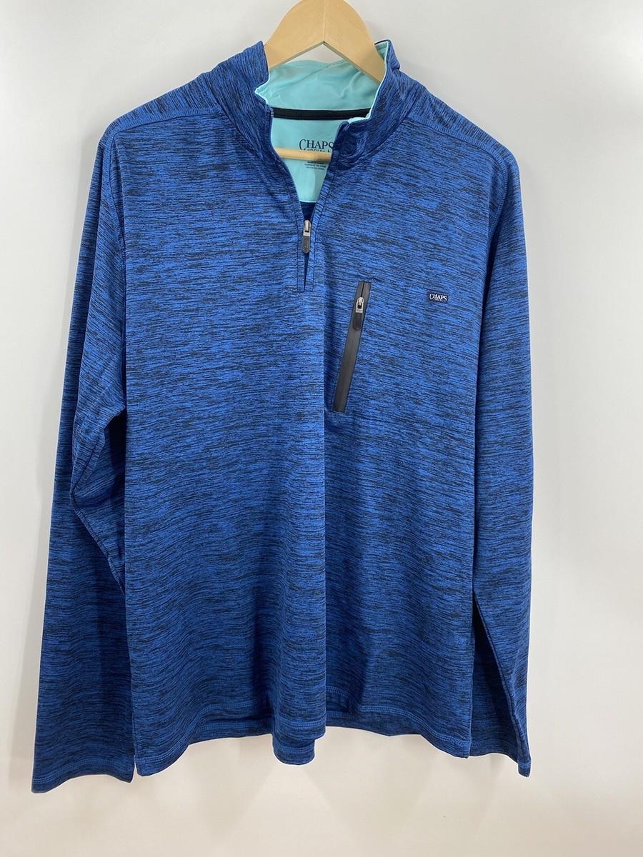 ジャケット・アウター 00s chaps shell jacket half zip pullover Golf Jacket Chaps Mens XL Blue 1/4 Zip Pullover Collar Pocket Long