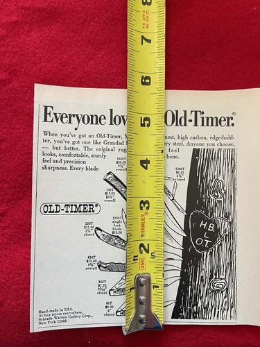 Shrade Walden Cutlery Old Timer Knife 1972 Print Ad Hunting Sports Knive - Picture 6 of 7