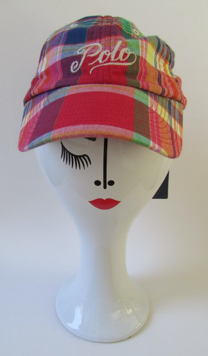 Ralph Lauren POLO Madras Plaid Baseball Cap NWT | eBay