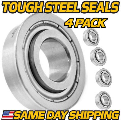 4 Pack) Front Wheel Bearings w/Steel Seals for BadBoy ZT-Avenger