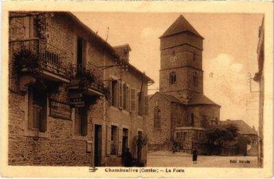 Old postcard Chamboulive - La Poste (1039446)