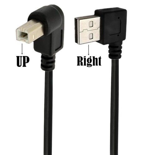 USB 2.0 A Male To USB B Male Up Down Right Left Angle Printer Scanner Cable - Picture 12 of 21