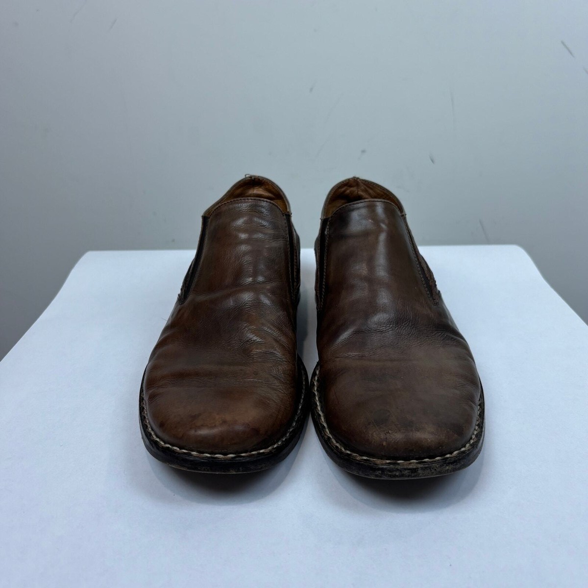 John Varvatos Leather Loafers Slip on Shoes Men display picture 1