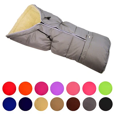 RAWSTYLE Saco de invierno saco de pies para cochecito y cochecito 100 cm NUEVO lana de cordero MOMIA