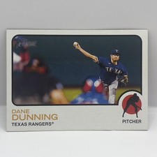 2022 Topps Heritage High Number Baseball Dane Dunning Base #596 Texas Rangers