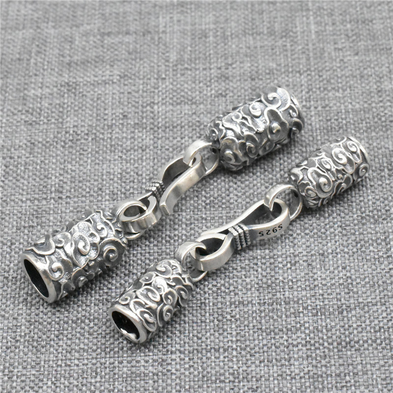 Sterling Silver Cloud End Cap 925 Silver Bracelet Leather Sterling Silver Cloud End Cap 925 Silver Bracelet Leather