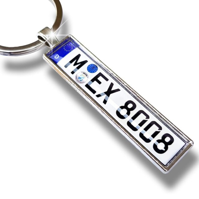 Schlüsselanhänger Kennzeichen Nummernschild Auto KFZ Wunsch Individuell Geschenk
