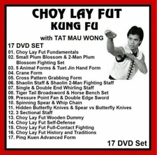 Choy Lay Fut Kung Fu 17 DVD Set instructional series w Tat Mau Wong  li fut