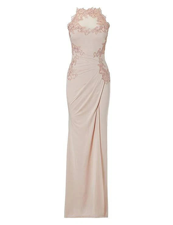 Lipsy embroidered ruched store split maxi dress