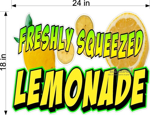 FRESH SQUEEZED LEMONADE LEMON ADE VINYL DECAL (CHOOSE A SIZE)BOARDWALK SHOPS - Picture 5 of 6