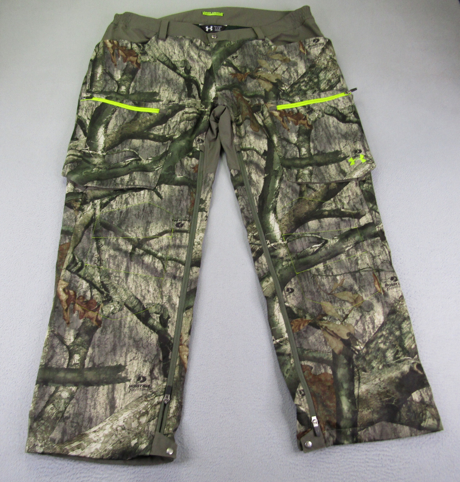 Under Armour Pants Men 3XL Green Scent Control Infrared Softshell Camo Treestand