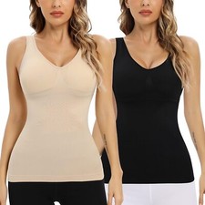 Cami with Built in Bra Padded Shapewear Slim Tank Top Women Body Shaper