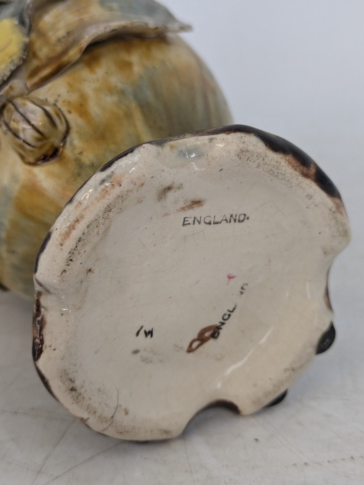 Mid Century English Floral Pattern Pedestal Ceramic Vase 30cm eBay