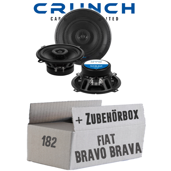 Crunch Lautsprecher FüR Fiat Bravo Brava 182 TüR 13Cm 2-Wege Koax Auto Einbauset-image