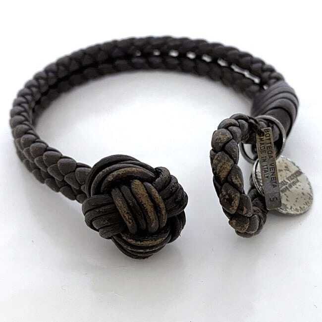 Bottega Veneta Bracelet ec-22584 Brown Intrecciato Good Condition