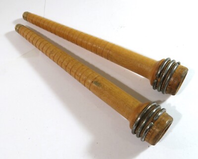 Antique Solid Maple 8 1/4'' Long Thread/Yarn Spools