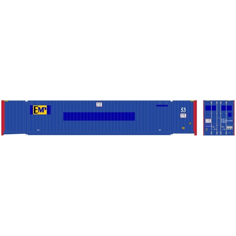 Atlas HO Scale ~ New 2026 ~ 53' Jindo Container EMP Ex-Pacer ~ 3 Pack ~ 20006666