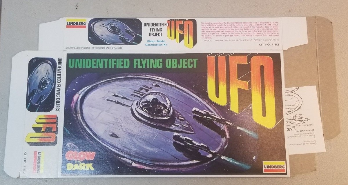 VINTAGE UFO UNIDENTIFIED FLYING OBJECT MODEL TOP BOX ONLY