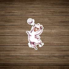 Adorable Volleyball Playing Llama Sticker - Cute Animal Sports Decal #819