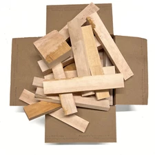 Box of Hard Maple Wood Scrap DIY Craft Carving Scroll Short Lumber Cutoff Boards
