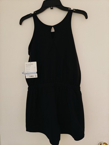 Athleta Girl All In Romper Black Active Shorts Jumpsuit Romper Girls XL 14 NEW - Picture 3 of 13