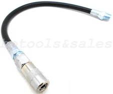12" Flexible Grease Gun Hose Nylon Whip w/ Coupler Nozzle Long Extension 1/8"NPT