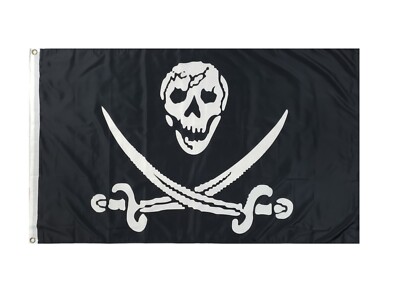 Skull & Two Swords Pirate Flag 3x5ft Pirate Boat Flag Jolly Roger Flag Skull 