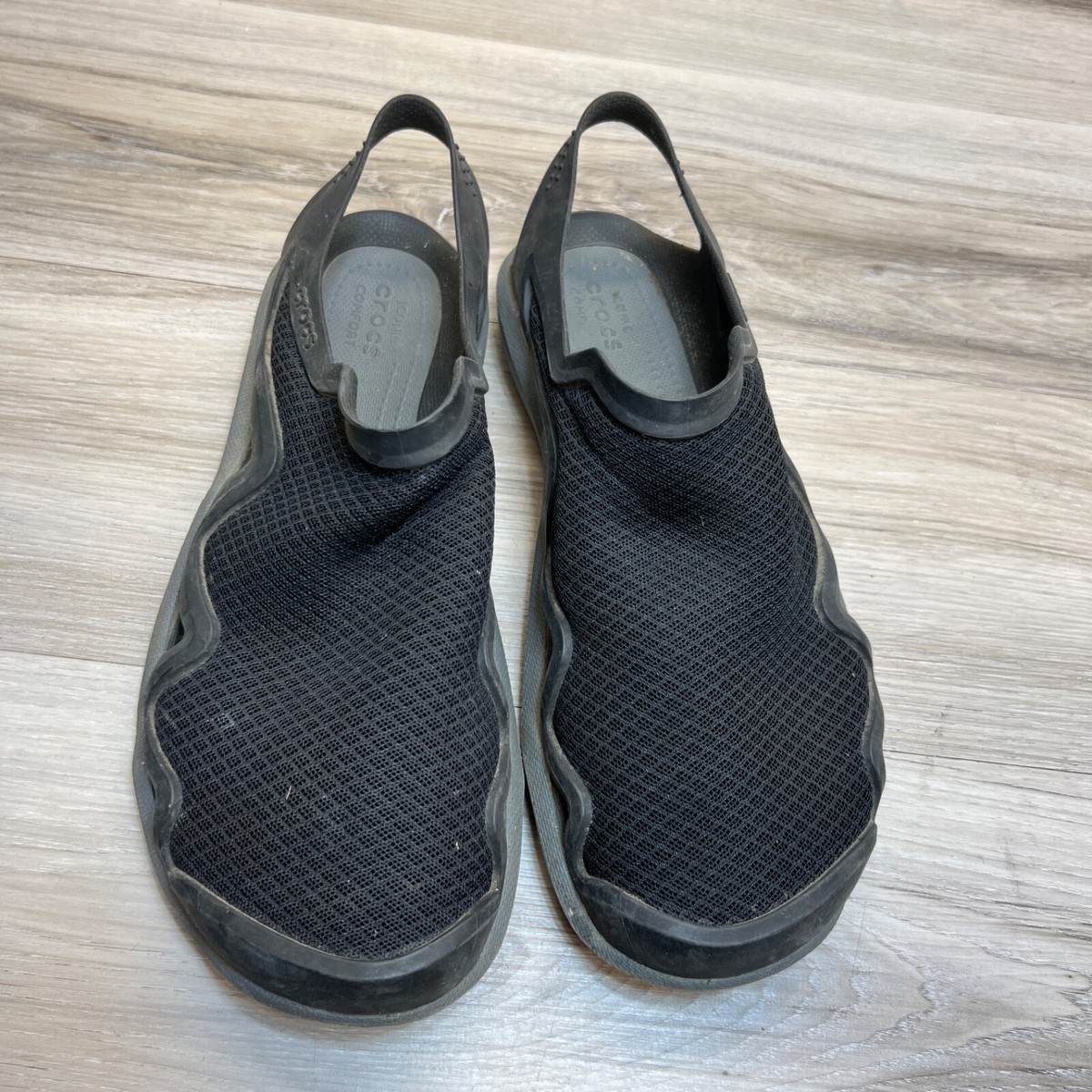 CROCS Swiftwater Mesh Wave Sandals Mens Size 8 Black Water Shoes Iconic Comfort s-l1200.jpg main image 4