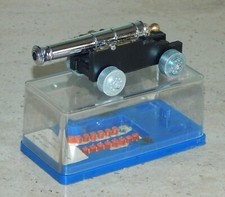 Vintage Diecast Metal Spring Cap Firing Toy Cannon 1 Italy Box Instructions