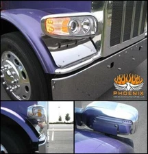 Peterbilt Fender Guards 388 389 Stainless Steel 2007 n newer rock guard a822004