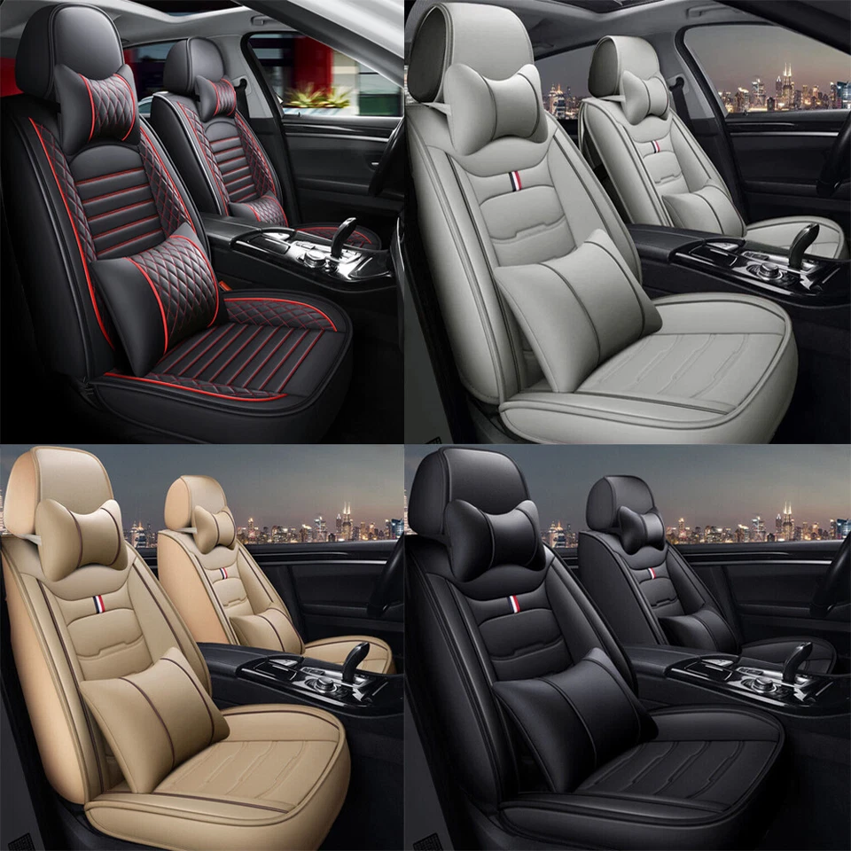Car Seat Covers Full Set 5 Seats Leather Front Rear For Lexus RX350 RX450h NX300 - Imagem 3 de 4