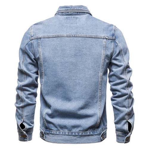 Herren Jeansjacke Denim Übergangsjacke Sweatjacke Lässige Strickjacke Jacke NEU - Bild 22 von 24