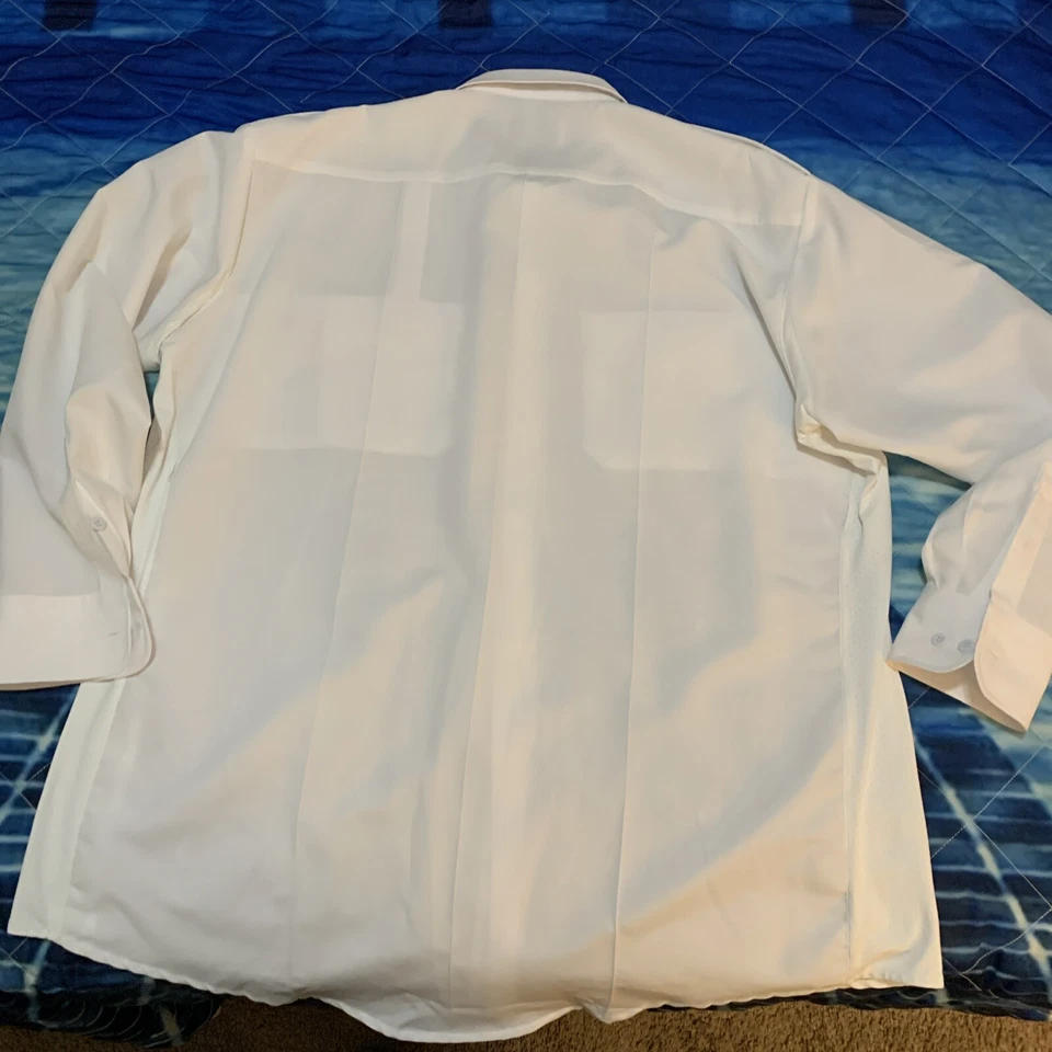 FLYING CROSS Mens White LS Uniform Shirt - Size: 19 Sleeve Length: 36/37 - Image 2 of 4