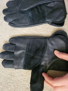 Goat Skin Leather Climbing Gloves Medium Black Rope Rappelling Rescue Rock