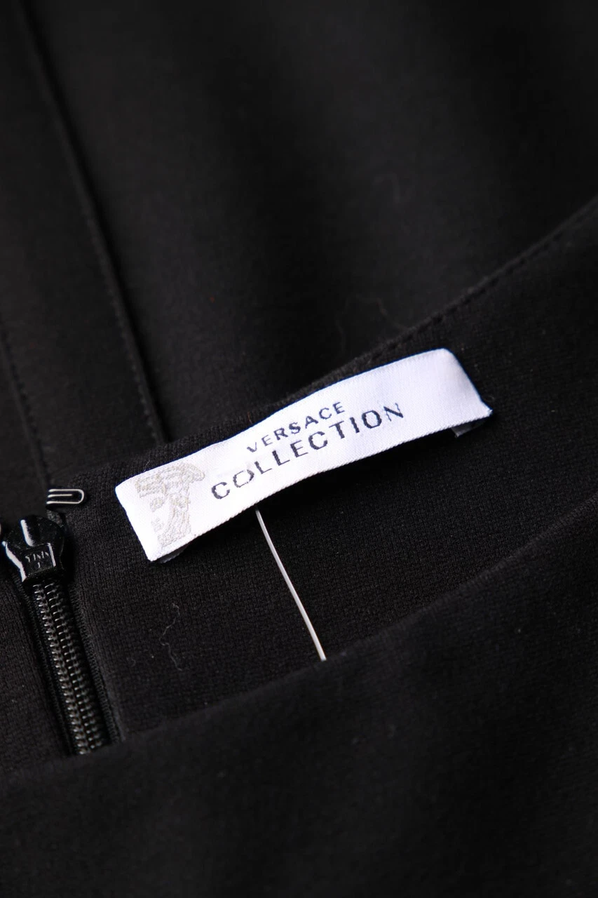 VERSACE COLLEZIONE Pin tucks Abito in guaina I 42 = D 36 nero
