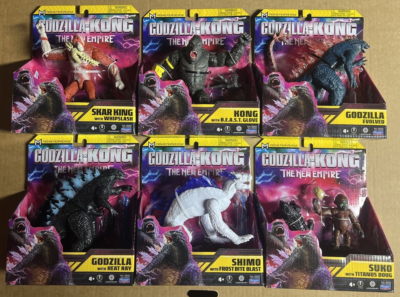NEW 2024 Playmates Godzilla x Kong The New Empire FULL SET OF 6