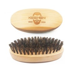 Customize Logo-Boar Bristle Beard Brush Wood Brush Wooden Facial Cleaning Brush