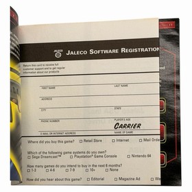 Carrier (Sega Dreamcast, 2000) CIB Complete w/ Manual + Reg Card Tested