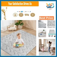 Stylish Gray Crawling Mat 50x50 - Perfect Fit for Dripex & Suposeu Playpens