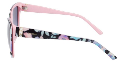 BEBE Women’s Sunglasses Jet Floral Cat Eye 55-15-135 Grey Gradient NEW W/Case - Picture 4 of 8