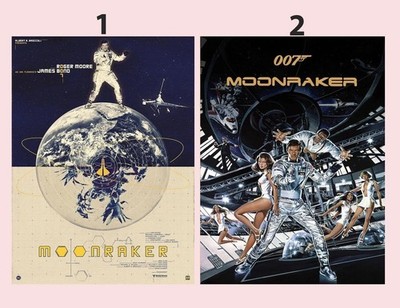 James Bond 007 Moonraker Retro Sci Fi Space Vintage Movie Poster, Home Decor