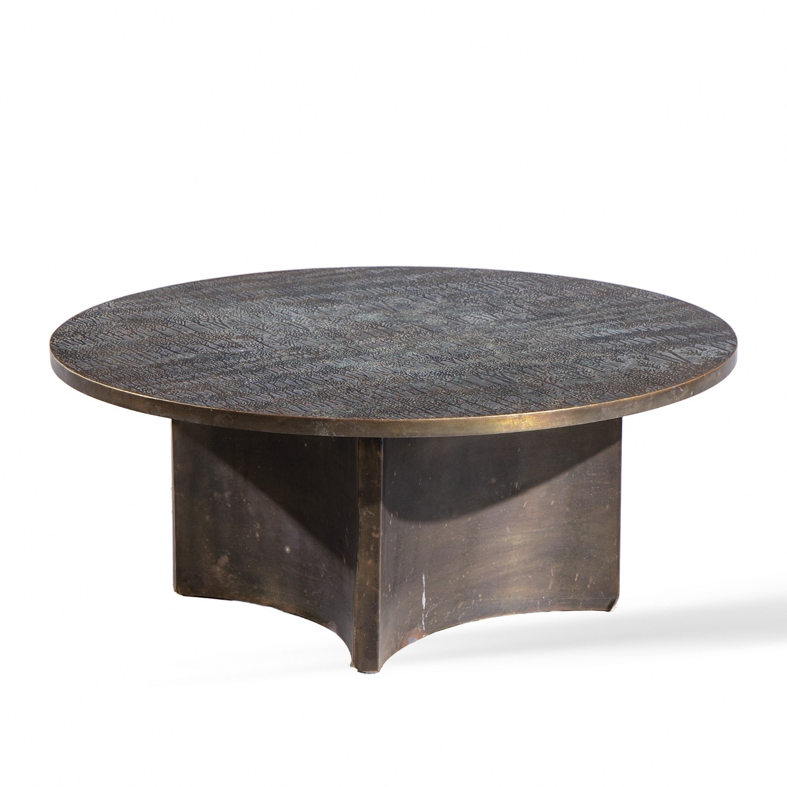 Philip and Kelvin LaVerne Mid Century Eternal Forest Bronze Coffee Table