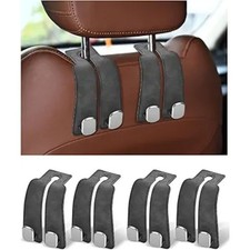 Headrest Hooks for Car, 4 Pack Car Seat Back Organizer Storage Hook, Grey-4Pack