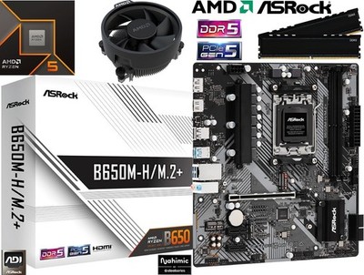 PC Aufrüstkit Bundle AMD Ryzen 5 8500G bis 64GB DDR5 mit ASRock B650M-H/M.2+