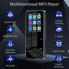 Bluetooth 5.0 MP3 Player HiFi Lossless Sound FM Radio Music Voice Recorder 144GB
