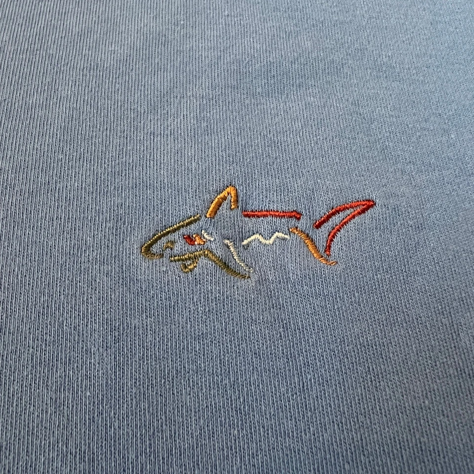 Greg Norman Mens Blue Shark Logo 1/4 Zip Long Sleeve Golf Pullover Shirt XXL 2XL - Image 2 of 4