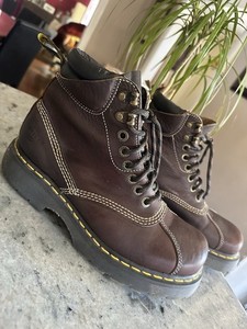 Dr. Martens Vintage 8A88 Chunky Platform Boots Brown Leather Men’s US 9 EU 42 Vintage Dr Martens Chunky Platform Boots - Square Toe Boots  main image 4