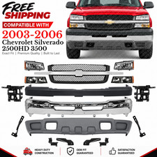 Front Bumper Chrome Steel Kit For 2003-2006 Chevrolet Silverado 2500hd 3500 Front Bumper Chrome Steel Kit For 2003-2006 Chevrolet Silverado 2500hd 3500