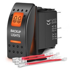 5 Pin Backup Light Rocker Switch SPST 12V LED Illumination for UTV Vehicle
